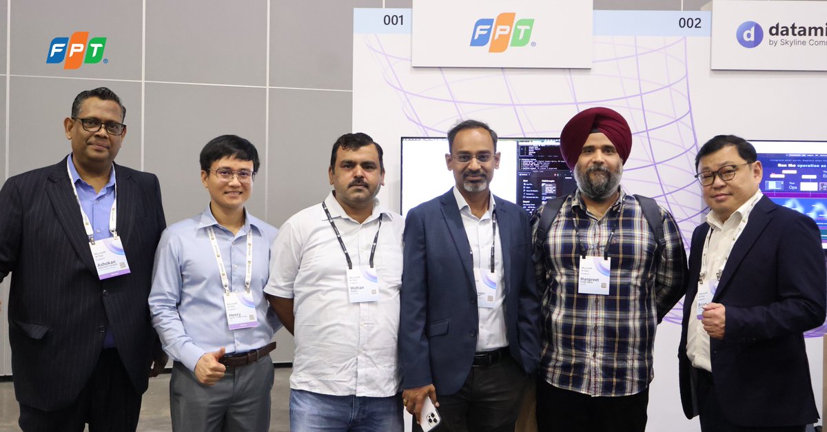 fpt_software's tweet photo. Thank you to everyone who joined us at @Microsoft AI Tour Singapore!
We’re delighted to share our Agentic AI vision and methodology, alongside flagship solutions like Flezi EMT, Sky Intelligence, and FPT Digital Foundry™, turning AI into scalable business value. https://t.co/JB9gBmrSTS