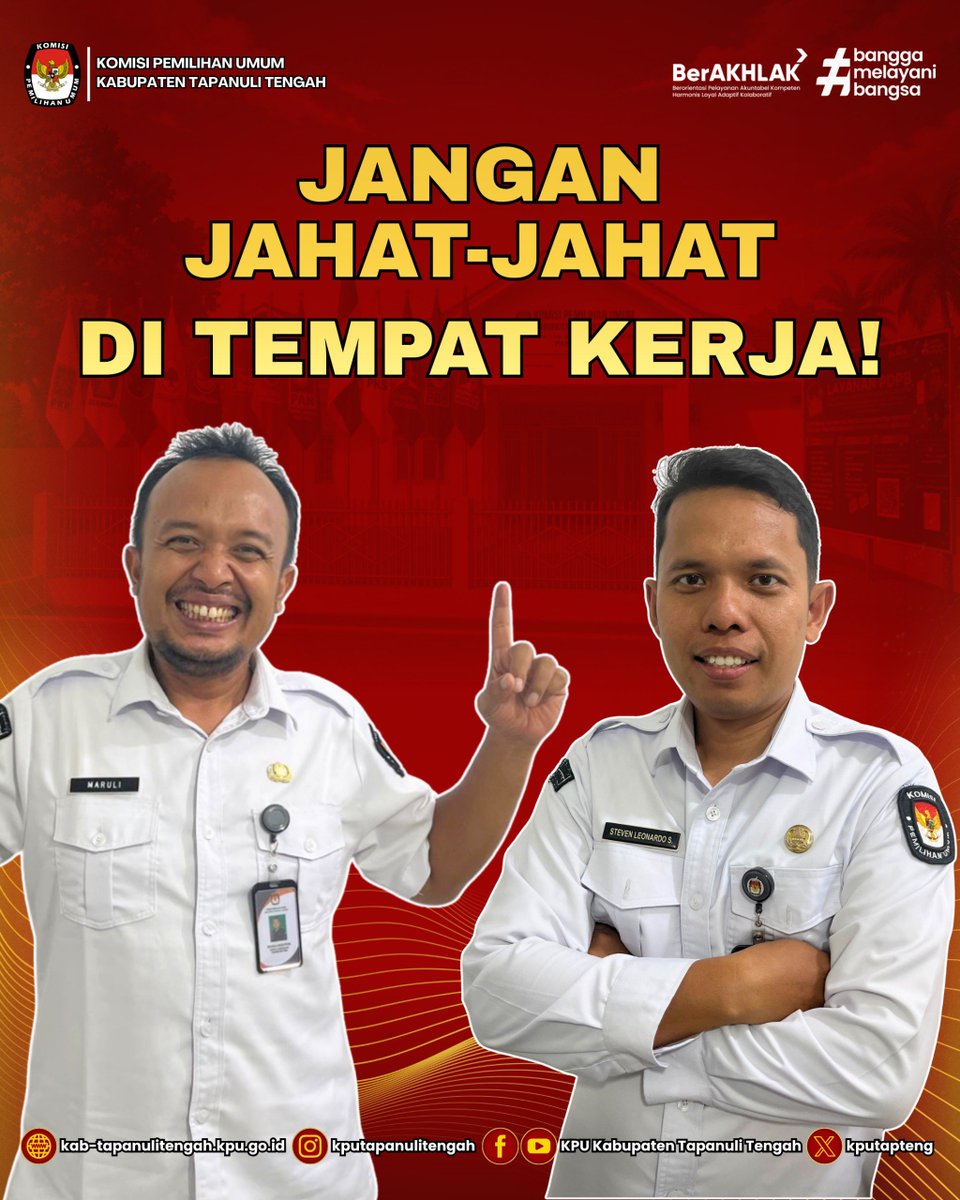 kpu_tapteng's tweet photo. Setiap orang memiliki perjuangan dan beban yang mungkin tidak terlihat oleh orang lain. Karena itu, mari hadir sebagai rekan kerja yang saling menguatkan, bukan menambah beban dengan sikap atau perilaku yang menyakiti. https://t.co/cTBIs2DriG