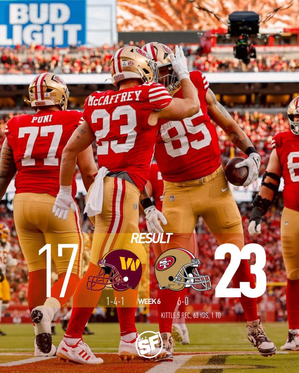 TheSFNiners's tweet photo. 6-0 https://t.co/tkmLTIHs5C