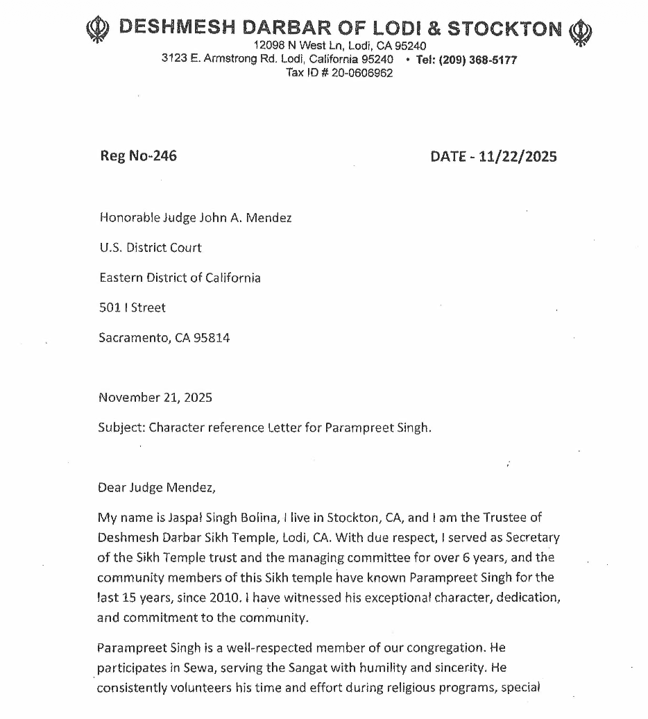 OnTheNewsBeat's tweet photo. Drug kingpin Parampreet Singh, who pleaded guilty to running cocaine into Canada, came to sentencing armed with character letters from the president of Stockton Gurdwara Sahib and a trustee of Lodi’s Deshmesh Darbar.

This sort of institutional support to drug traffickers from the community has made Stockton the hotbed of extremist Khalistan activity.