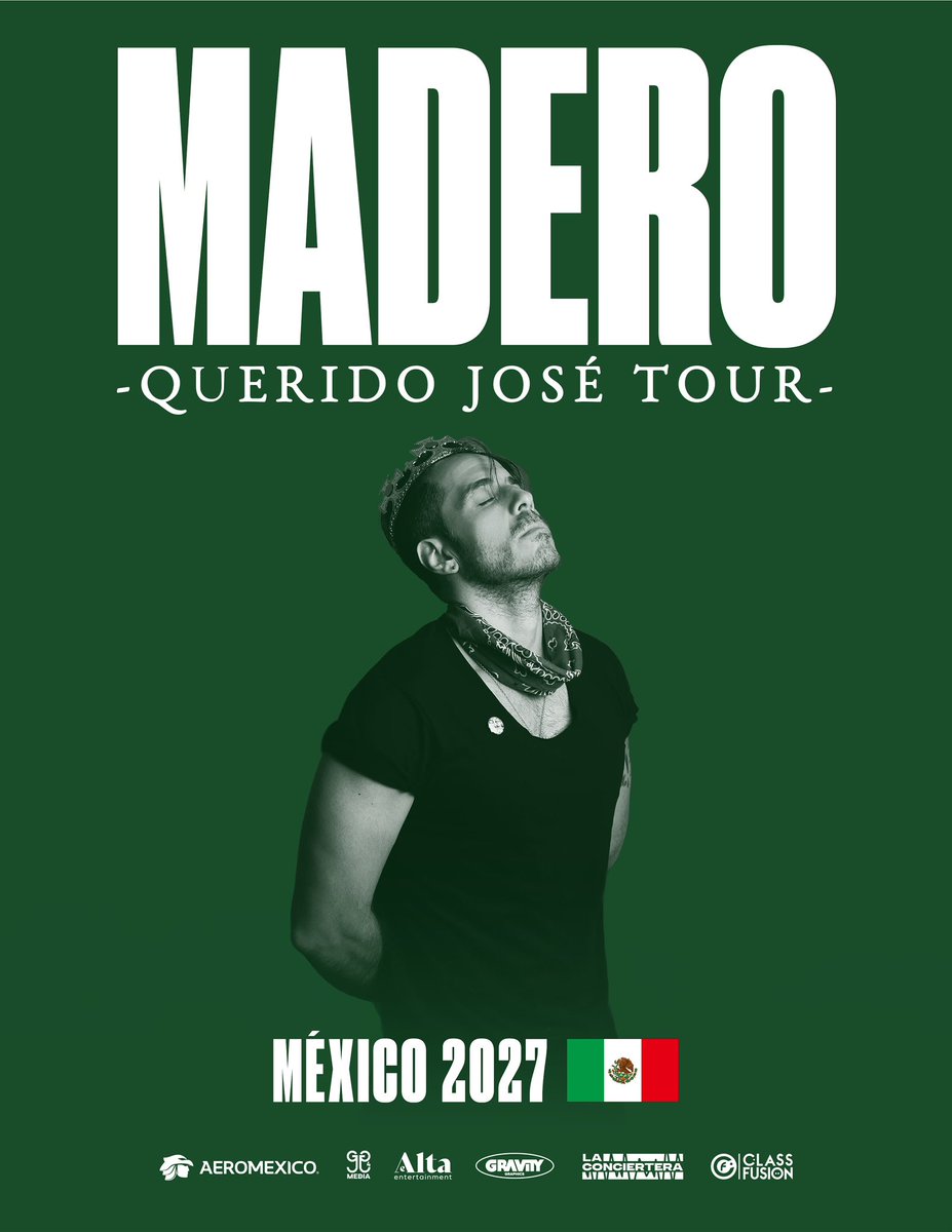 MemoClass's tweet photo. Querido José Tour 2027 México 🇲🇽
Fechas importantes
- Show en Monterrey: venta de boletos 23 de Octubre (este Viernes)
-  Shows en CDMX; venta de boletos 30 de Octubre 
- Resto de los shows venta general 15 de Noviembre. 

Más fechas por anunciar. Querido José Tour Internacional https://t.co/kL66iRVDig