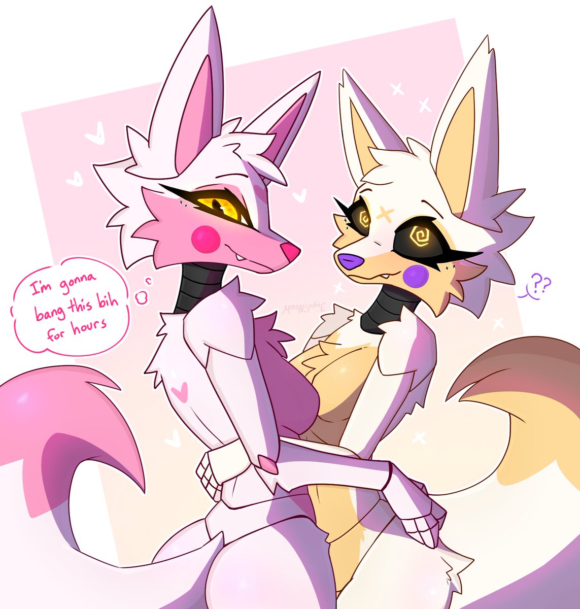 moonsushie_'s tweet photo. Goodnight 

[#mangle #lolbit] https://t.co/r6EP547D8W