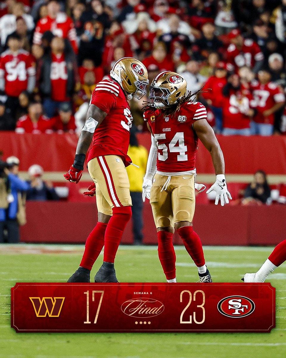 49ersESP's tweet photo. El esfuerzo hasta el último segundo ⏰

#WASvsSF x #FTTB https://t.co/4aY9ncpaH9