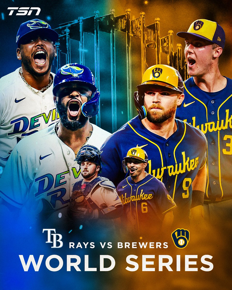 TSN_Sports's tweet photo. HISTORY WILL BE MADE. 📘

One of the Brewers or Rays will be crowned World Series champions for the first time ever. Who will it be? 🤔 https://t.co/JvTHH1EBql