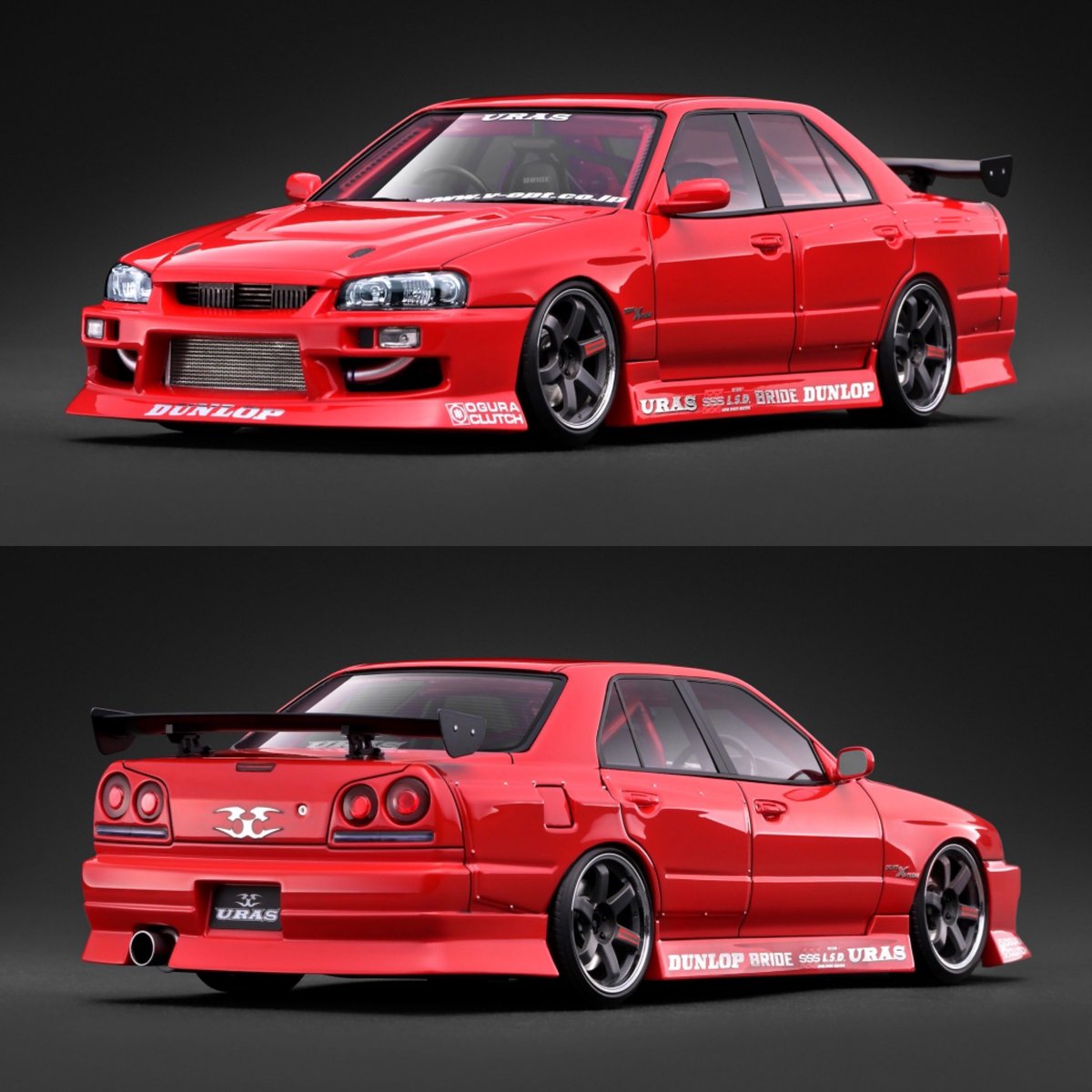 ignitionmodel's tweet photo. 11月2日(月）までご予約受付中の中から、新規型の1/18スケール「URAS Skyline ER34」× 3カラーをご紹介します。

実車取材は「URAS」様にご協力いただき、3Dスキャニング取材をさせていただきました。

★最新モデルのご予約ページでチェックください＞＞
https://t.co/rxp2rMY9Vp https://t.co/br6uUmevQB