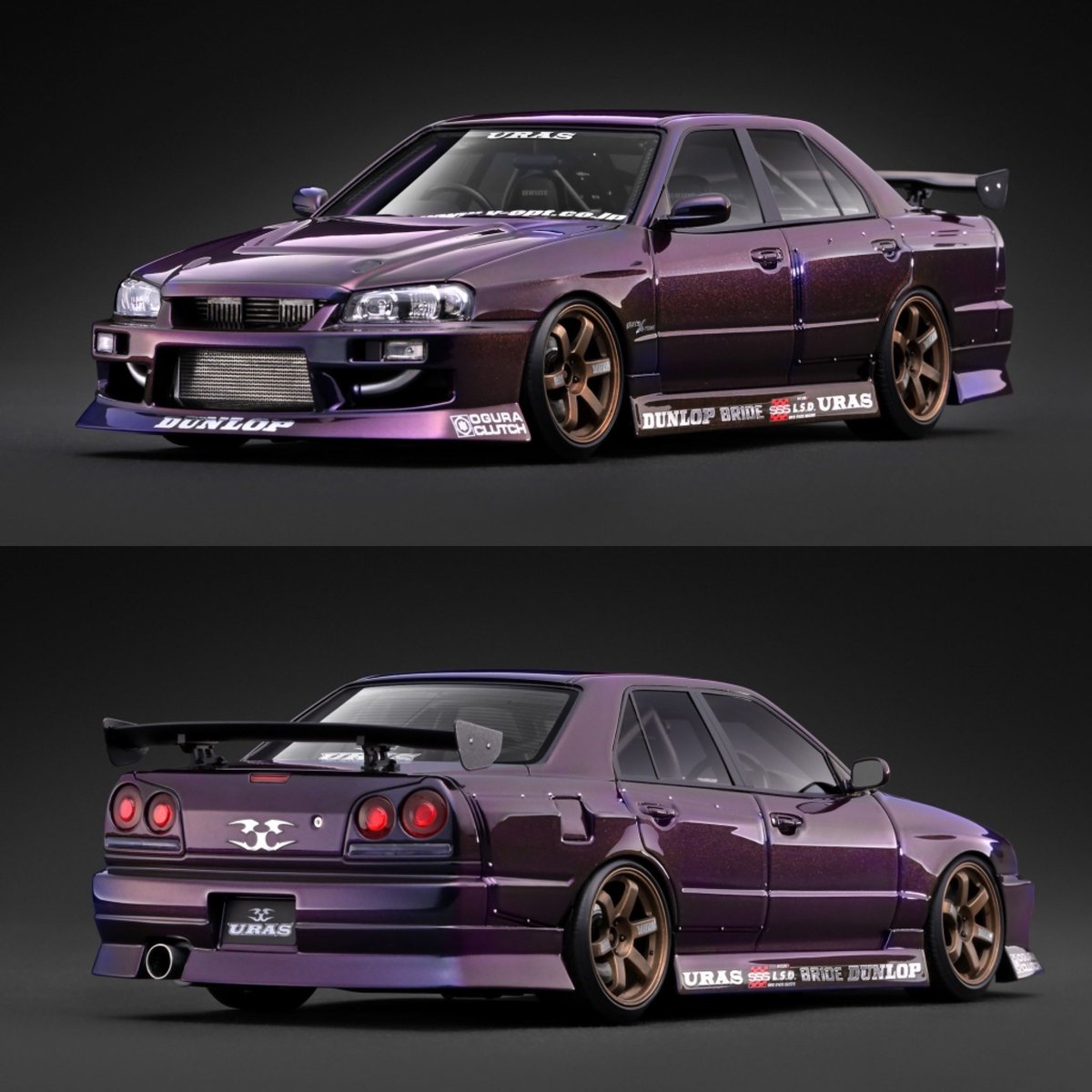 ignitionmodel's tweet photo. 11月2日(月）までご予約受付中の中から、新規型の1/18スケール「URAS Skyline ER34」× 3カラーをご紹介します。

実車取材は「URAS」様にご協力いただき、3Dスキャニング取材をさせていただきました。

★最新モデルのご予約ページでチェックください＞＞
https://t.co/rxp2rMY9Vp https://t.co/br6uUmevQB