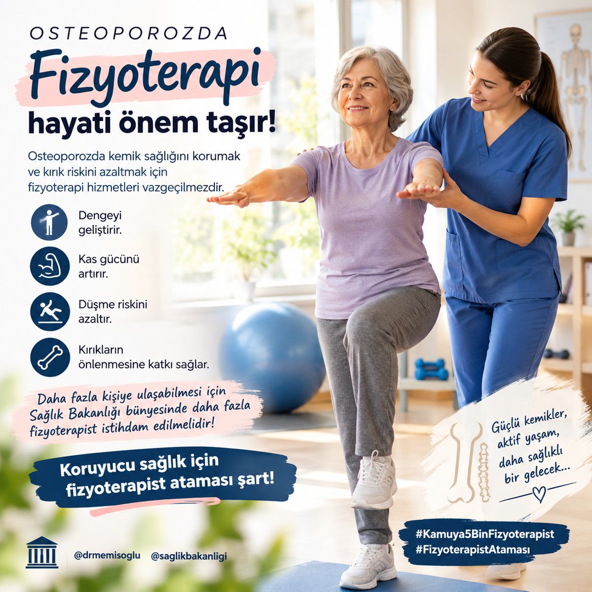 EfsanUnal's tweet photo. @saglikbakanligi Osteoporozda fizyoterapi hayati önem taşır !

#5000FizyoterapistAtaması https://t.co/sxG7ac4mfA