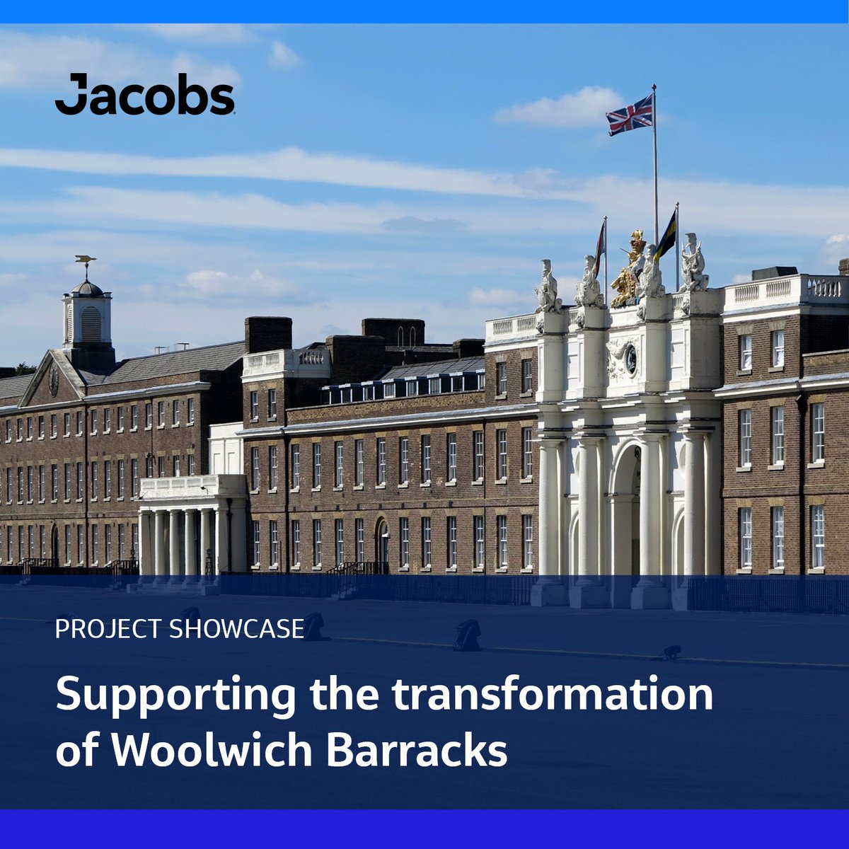 JacobsConnects's tweet photo. Transforming complex challenges into lasting opportunities.

#OurJacobs worked with the @mod_dio to support the future redevelopment of Woolwich Barracks, creating a planning framework that protects heritage while enabling sustainable growth.

https://t.co/OXpi0HNGSs https://t.co/iWZr7cugfh