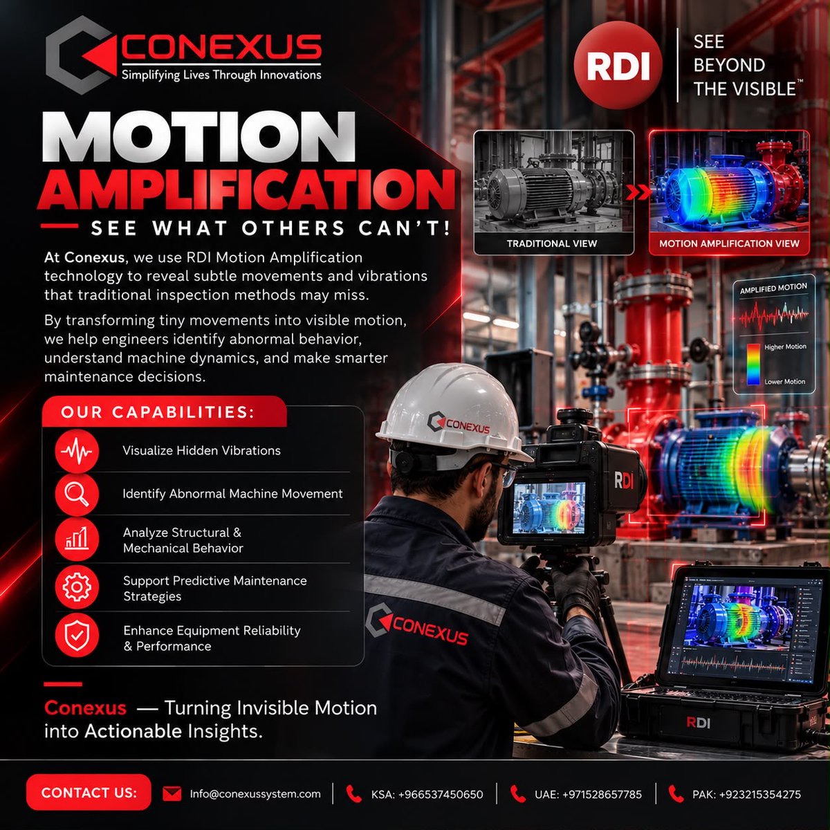 ConexusE's tweet photo. #VibrationAnalysis #ConditionMonitoring #Inspection #CBM #Conexus #TestandMeasurement #APM #Technologies #RDI #RDITechnologies #MOTIONAMPLIFICATION #Safety #MotionAmplification #Technology #MA #IrisM #IrisMX #IrisCM #IrisExplorer #Reliabiltey #PredctiveMaintenance https://t.co/PhE3iONwi0