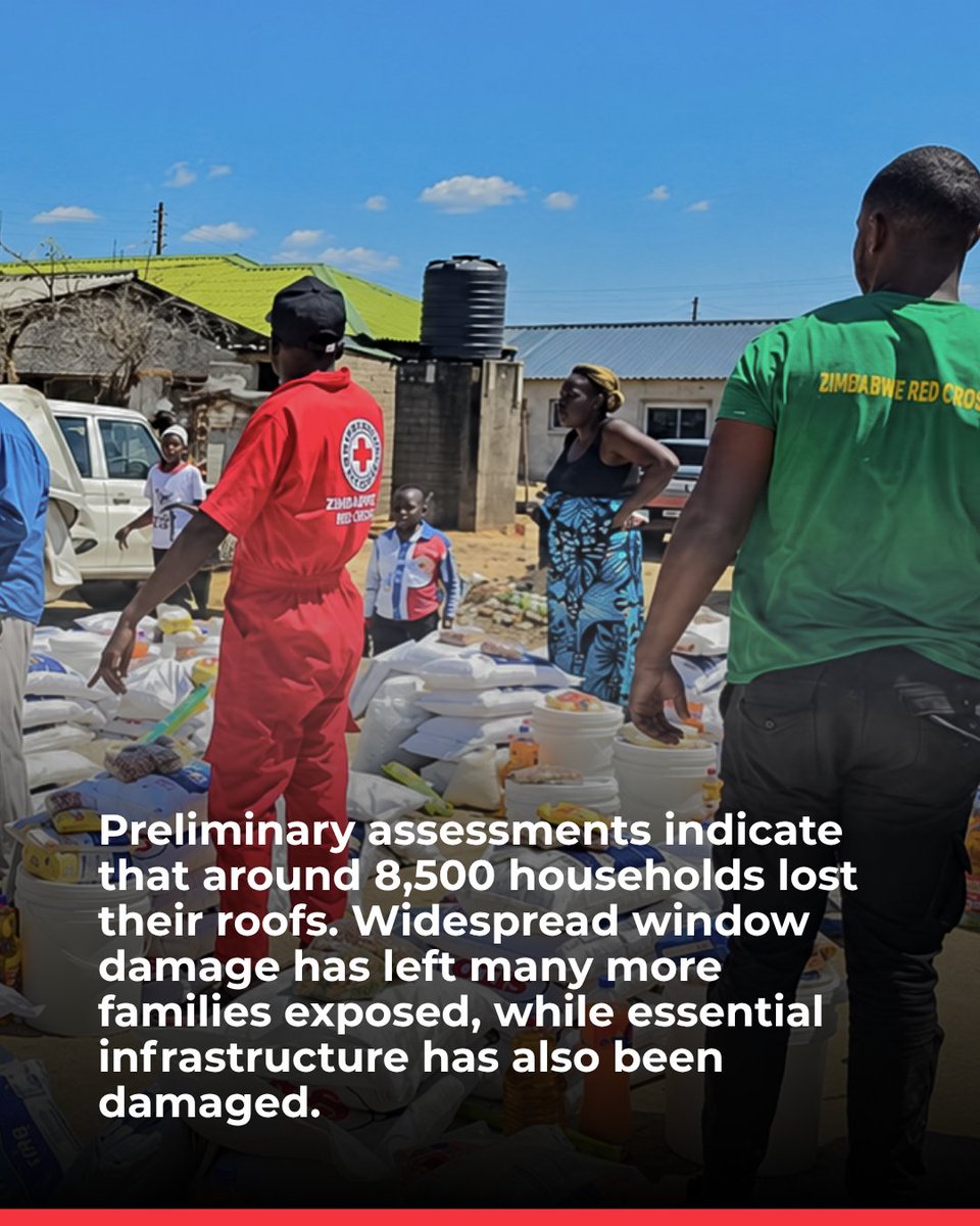 ifrc's tweet photo. Relief is about more than the supplies delivered. It is also about listening, offering comfort and helping families take their next steps.

In Masvingo, @ZrcsRed  volunteers are providing food and essential household items to help families meet urgent needs as they face the uncertainty of what comes next.