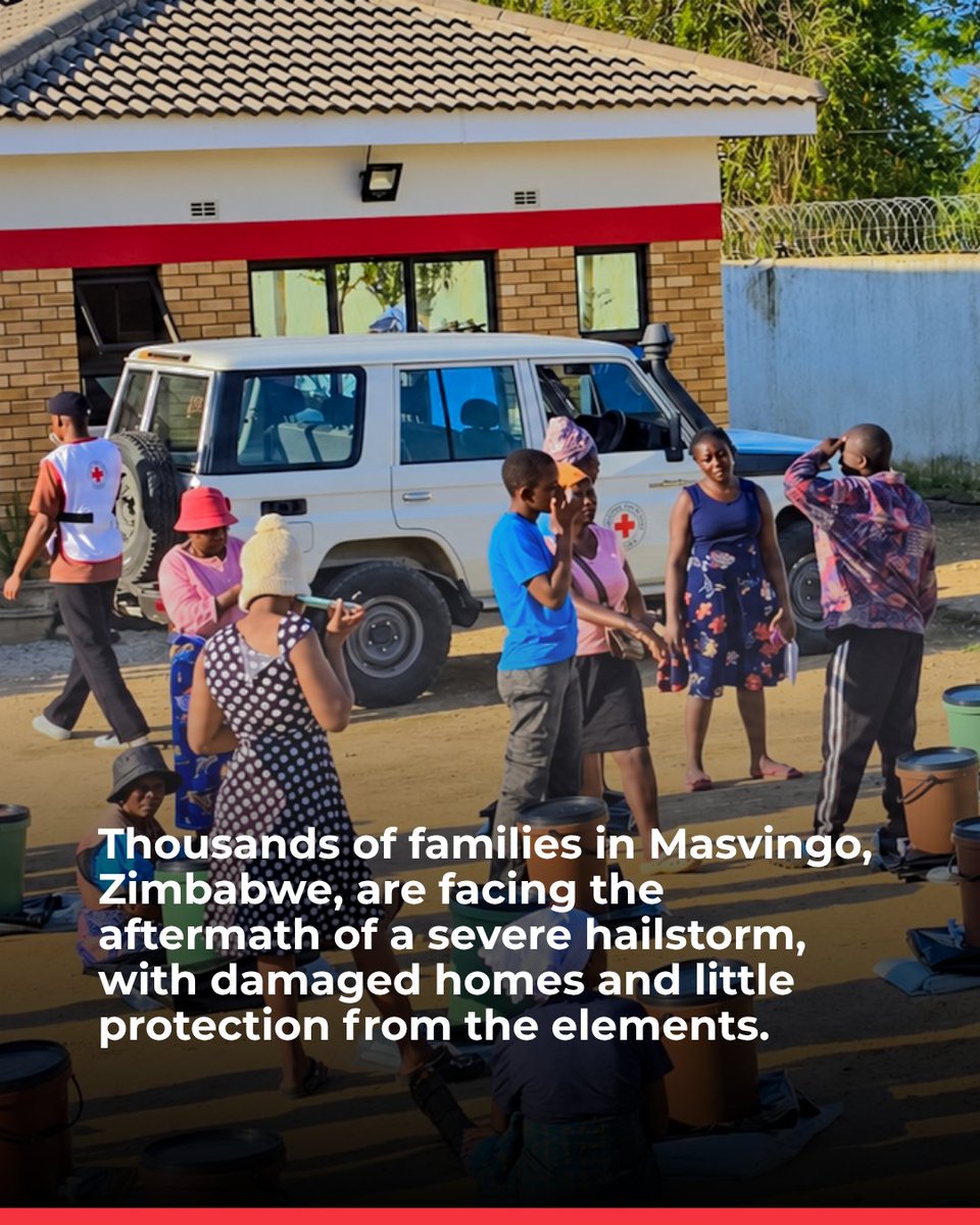 ifrc's tweet photo. Relief is about more than the supplies delivered. It is also about listening, offering comfort and helping families take their next steps.

In Masvingo, @ZrcsRed  volunteers are providing food and essential household items to help families meet urgent needs as they face the uncertainty of what comes next.