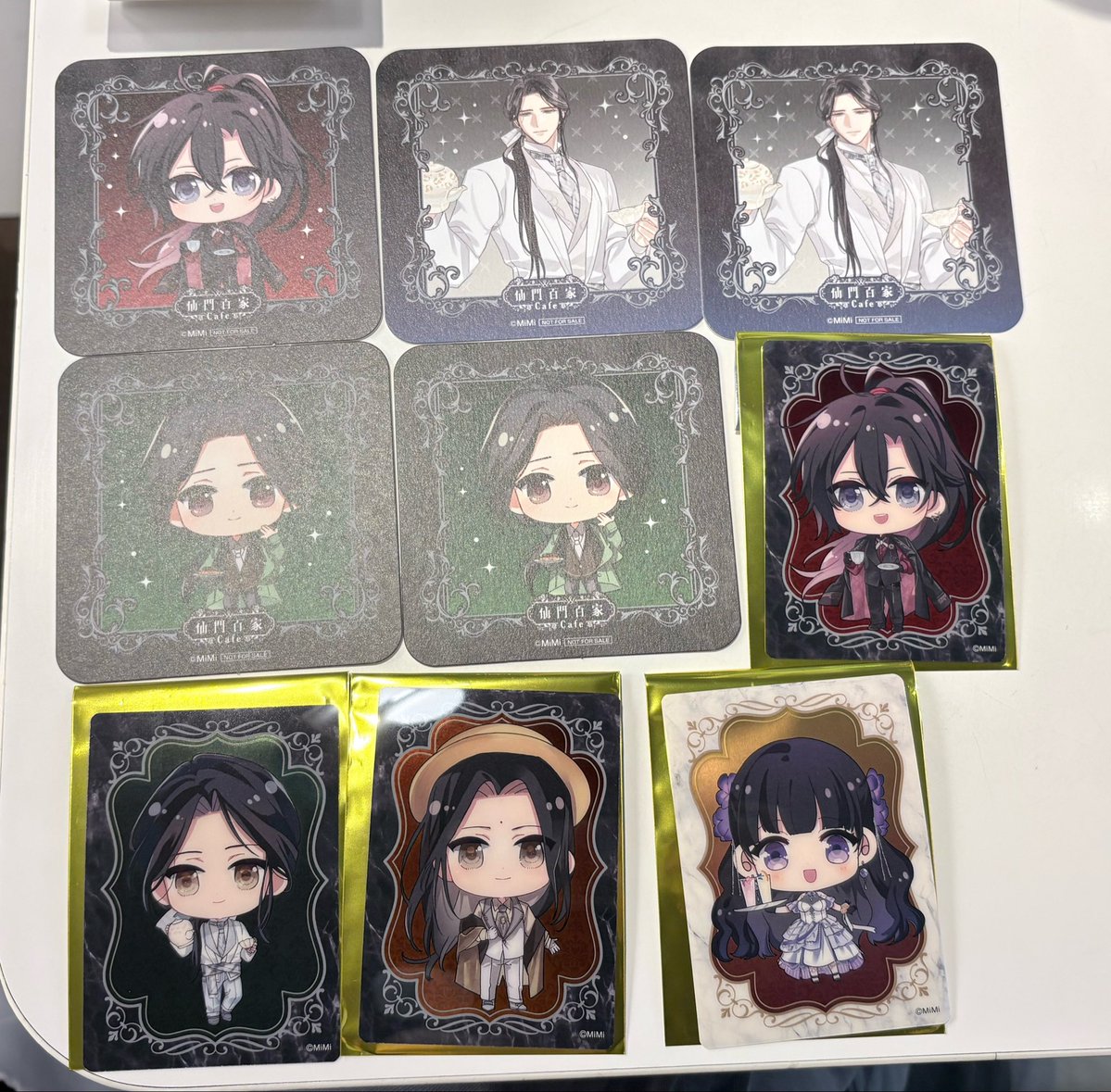 eri_0512's tweet photo. 【交換】 魔道祖師 スイパラ

譲）画像のもの

求）江澄(コースター、クリアカード等身、SD≫≫インビテーションカード)

※⭐️は同種交換希望
※コースター魏嬰はコースター(等身）江澄との交換希望
※コースター聶懐桑は2:1での交換も○

18時頃まで町田モディお手渡しor郵送
お気軽にお声掛け下さい https://t.co/g1pywrH5XA