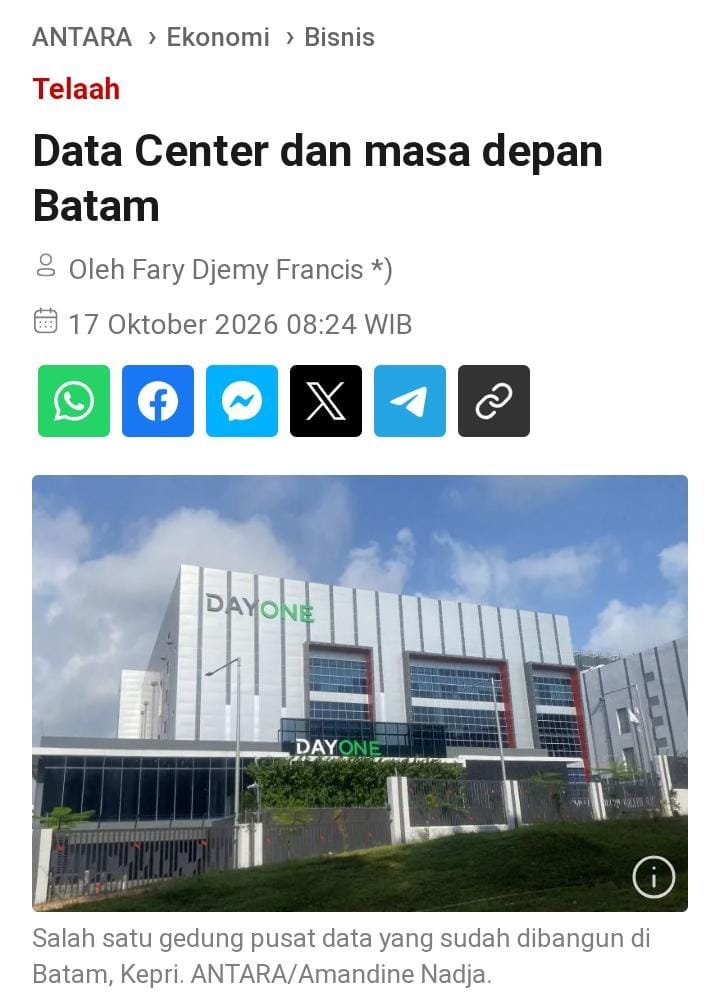 Drigohaan's tweet photo. Batam punya peluang besar jadi hub data center Asia Tenggara! Tantangan infrastruktur jelas ada, tapi Investasi AI Batam bakal bikin Indonesia makin diperhitungkan.
Cek beritanya
https://t.co/4USZLKRiIuโฆ
#datacenterBatam https://t.co/LdLjsMrS98