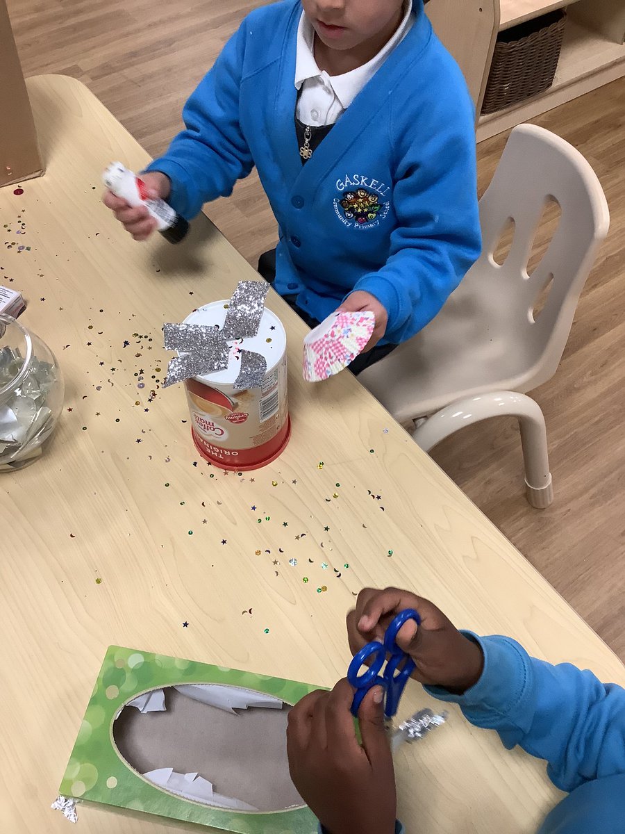 GaskellPrimary's tweet photo. Making rockets in Reception. https://t.co/0xxla0G3NT
