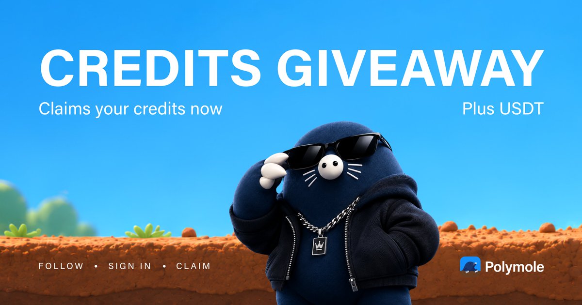 polymole_xyz's tweet photo. GIVEAWAY: 100 $USDT + 10,000 credits for the AI  🕳️

first 100 moles: +100 credits each
5 random winners: $20 USDT each

how to dig in:
- follow @polymole_xyz, like + RT, tag 2 friends
- complete 1 task on our site
- reply with your polymole ID

first come, first served. 

credits count toward the $MOLE airdrop