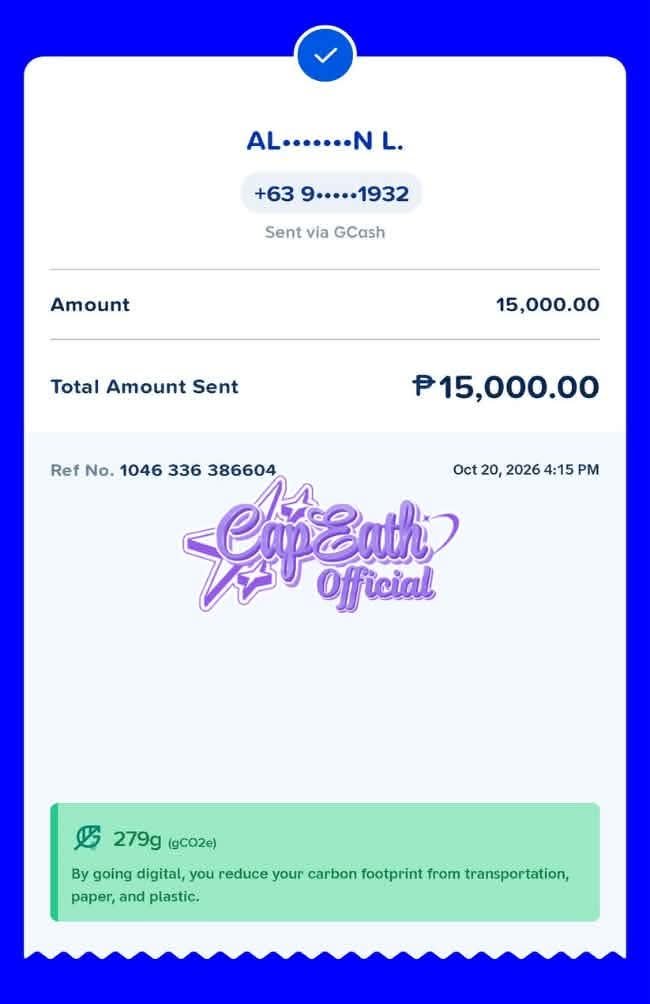 CapEathOfc's tweet photo. 💜✨ 𝙊𝙁𝙁𝙄𝘾𝙄𝘼𝙇𝙇𝙔 𝙎𝙀𝙉𝙏! ✨💜

Our ₱15,000 pledge for Caprice’s 18th birthday celebration has been sent to @_teamcapriceofc  💗

May this simple contribution help make her special milestone even more memorable. Together, let’s continue showing our love and support for our birthday girl! 🎂✨

#CapEath
#CapriceCayetano