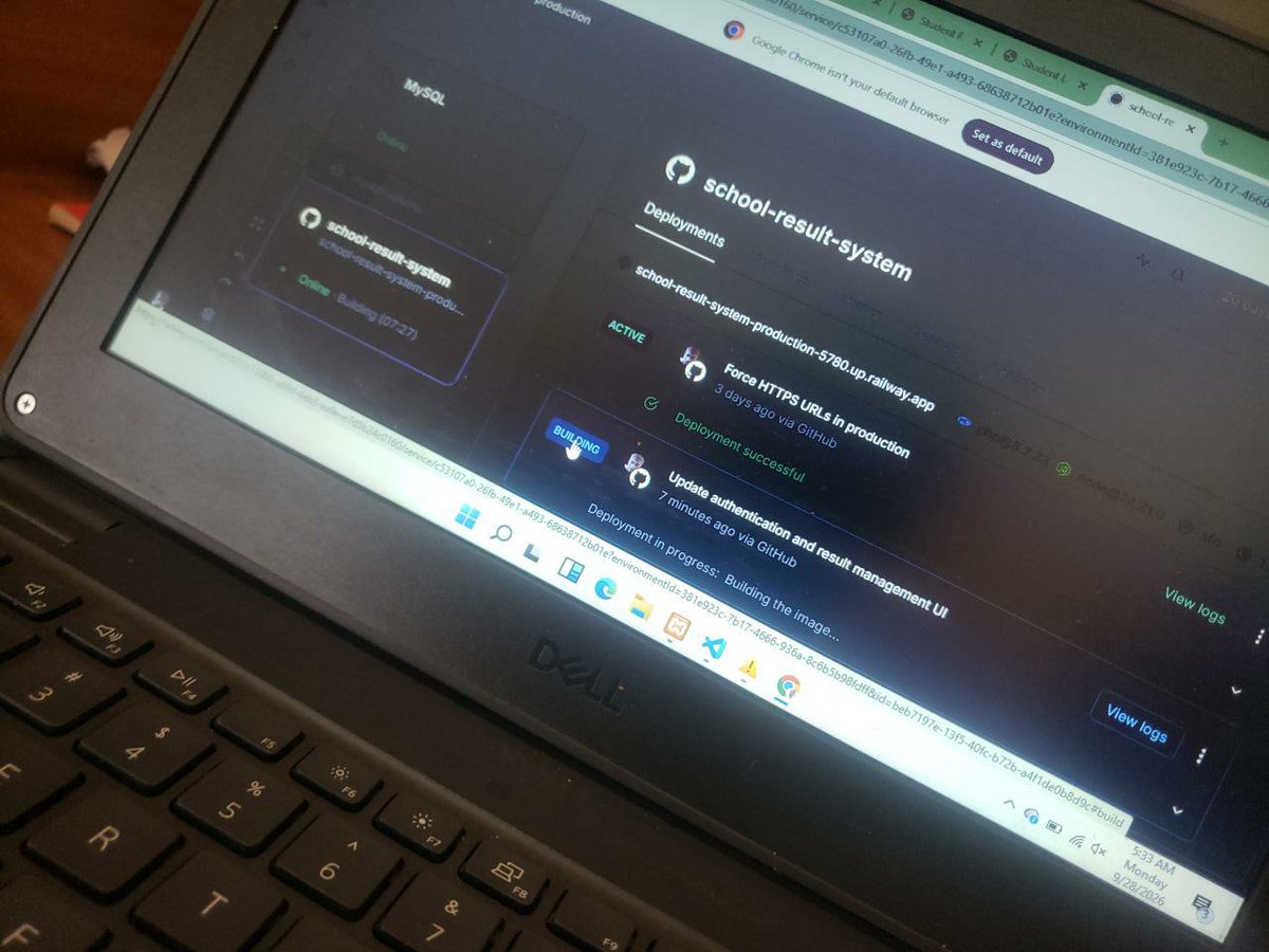 256_godwin's tweet photo. Pushed some authentication &amp; result management UI fixes. Watching the build status like standard dev protocol. 💻🛠️ #buildinpublic #webdev #coding https://t.co/6EWMBrHbSc