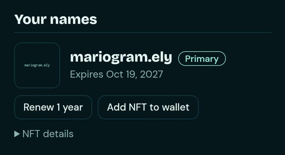 mariogramltd's tweet photo. another naming ceremony day on elysium

- no more 0x-strings, but your unique name onchain

e/acc. https://t.co/MN8ZwizwIg