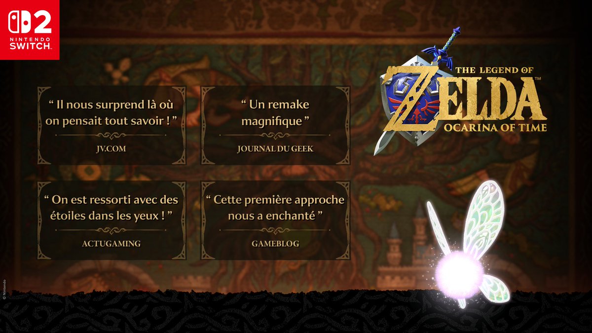 HypergamesA's tweet photo. Découvrez quelques avis sur le jeu The Legend Of Zelda : Ocarina Of Time !   

Précommandez-le et recevez un bon de réduction de 10€ *  !  

*Précommande et conditions ici➡️https://t.co/w1juoJxhD2 https://t.co/2ldxJMHdBl