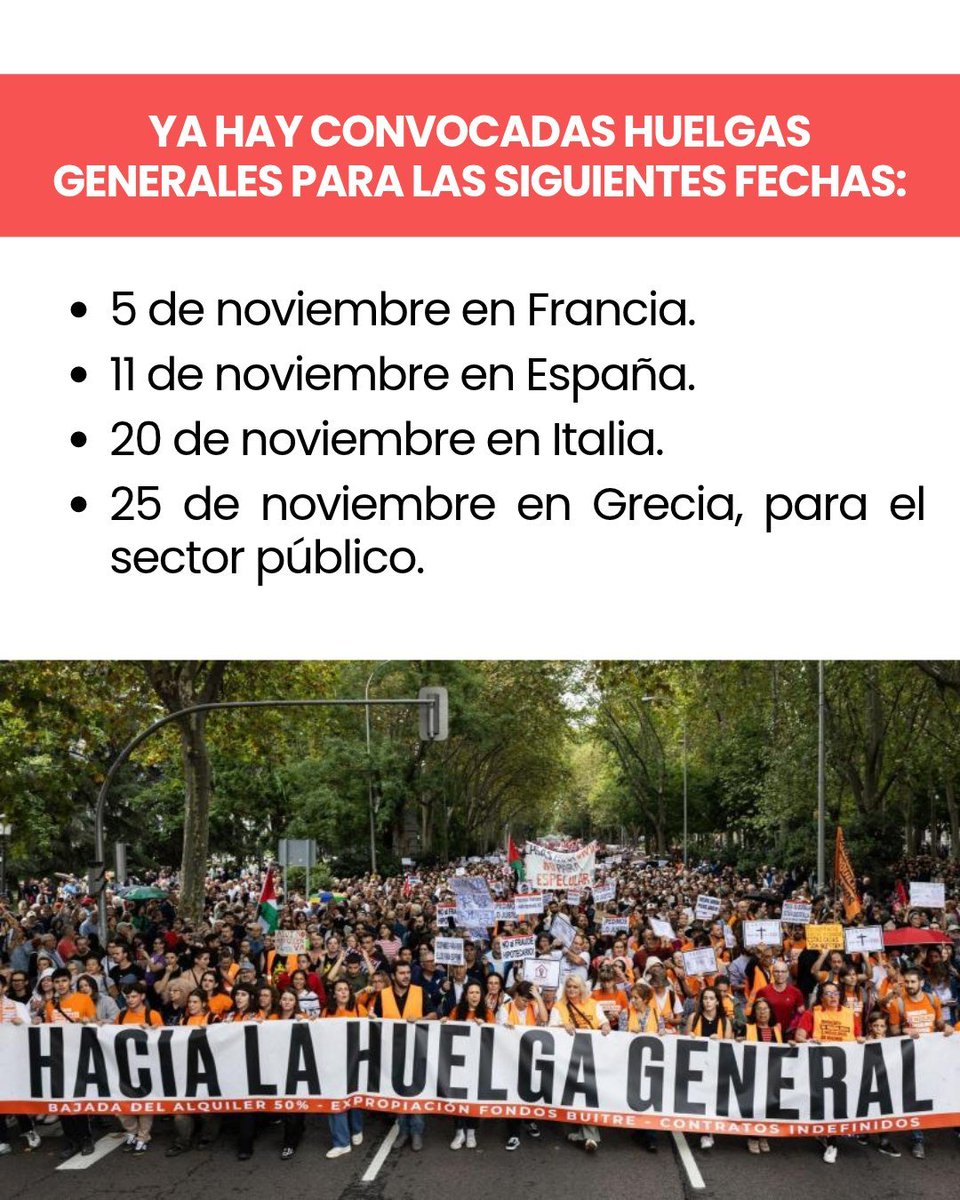 anticapi_'s tweet photo. @anticapiMadrid @Anticapi_And @AnticapiAstur @AnticapiCantabr @AnticapiAragon @AnticapiVLL @anticapi_sala @anticapi_leon @AnticapiBurgos @AnticapiMurcia (2/2) La juventud y la clase trabajadora nos levantamos en Europa.

🗣️ 11 de noviembre a la huelga en el Estado español hasta sacar la vivienda del mercado. https://t.co/W5c7eaKpfA