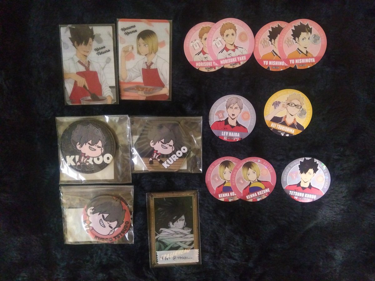 ttrhks__'s tweet photo. 【譲渡/買取】呪術廻戦  ハイキュー グッズ
譲：伏黒甚爾、夏油傑 他
黒尾、夜久、西谷、研磨

求：記載額＋送料(PayPayのみ〇)

ハイキューは別ツイートでもお譲り出しています(カード類が主、ゴ決特典アクスタなど)

お気軽にお声掛けください🙇🏻‍♀️ https://t.co/hMQRQzOV89