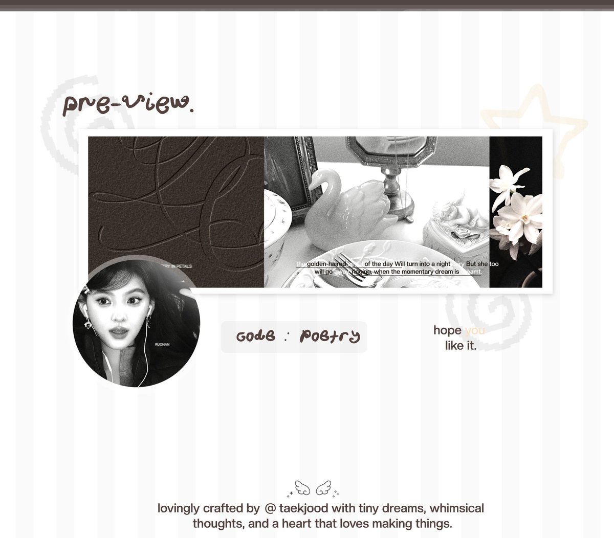 taekjood's tweet photo. help repost ya, timakasii. <3

halo semua aku ada layout ready stock Zhang Ruonan ini pricenya https://t.co/7h4kuz9rQf ava png only free retext nick yaa, bisa take langsung dm aku atau chat ke tele ada di bio aku yaa. 🤍
#zonauang https://t.co/AnGGzAwTaj