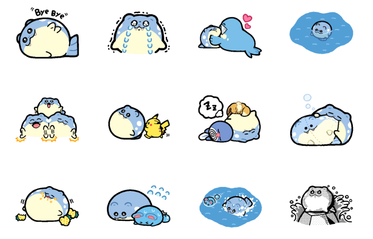 denfaminicogame's tweet photo. 『ポケモン』ぽよぽよ動きまくる「タマザラシ」がかわいいLINEスタンプが本日10月20日より発売。まんまるボディが愛くるしすぎる
https://t.co/Wc9hH5EoUE

“てたたきポケモン”らしく小さなおててを叩いていたり、ピカチュウにころころ転がされていたりとバリエーション豊かな絵柄がラインナップ https://t.co/LNIxRjDlvl