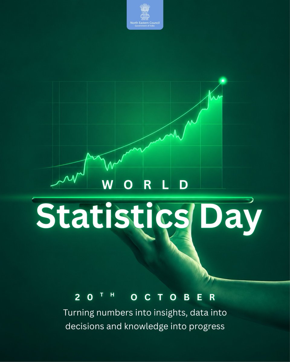 NEC_GoI's tweet photo. Turning data into insights and numbers into progress!
This World Statistics Day, let’s celebrate the power of reliable statistics in shaping informed decisions and building a better future.
#WorldStatisticsDay #DataForDevelopment #Statistics https://t.co/Ixm5UNiUsn
