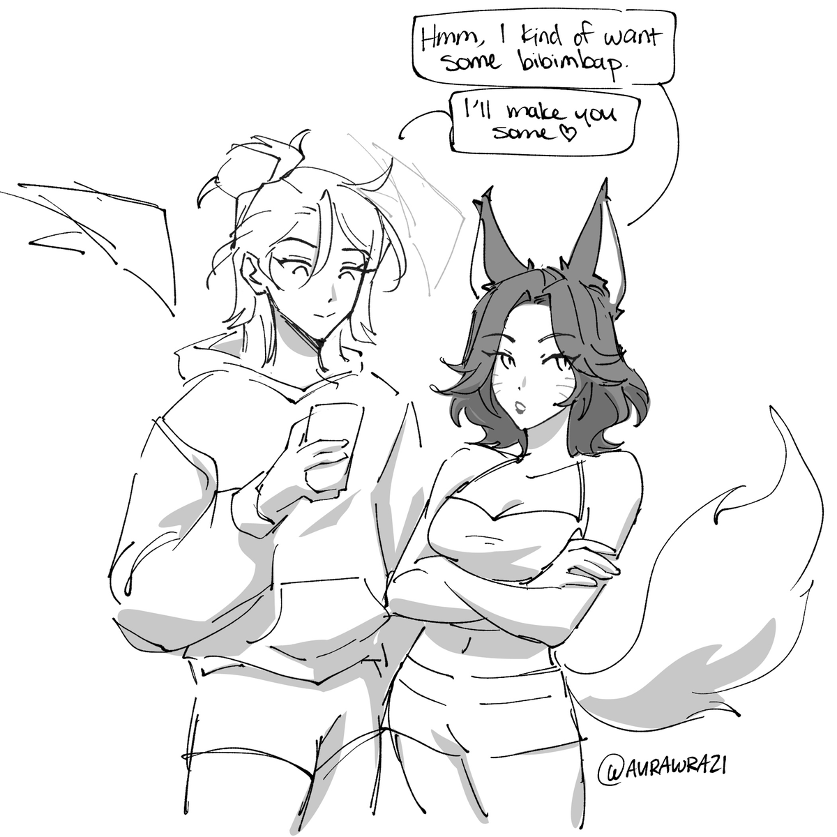 aurawra21's tweet photo. more random Kahri because i love them. whatever ahri wants, kai'sa got it https://t.co/aQG2HeVUPI