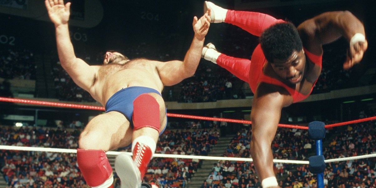 WWFWrestling1's tweet photo. 📸 WWF In-Ring Action! #WWF #WWE #KokoBWare https://t.co/RRFvec5bKS