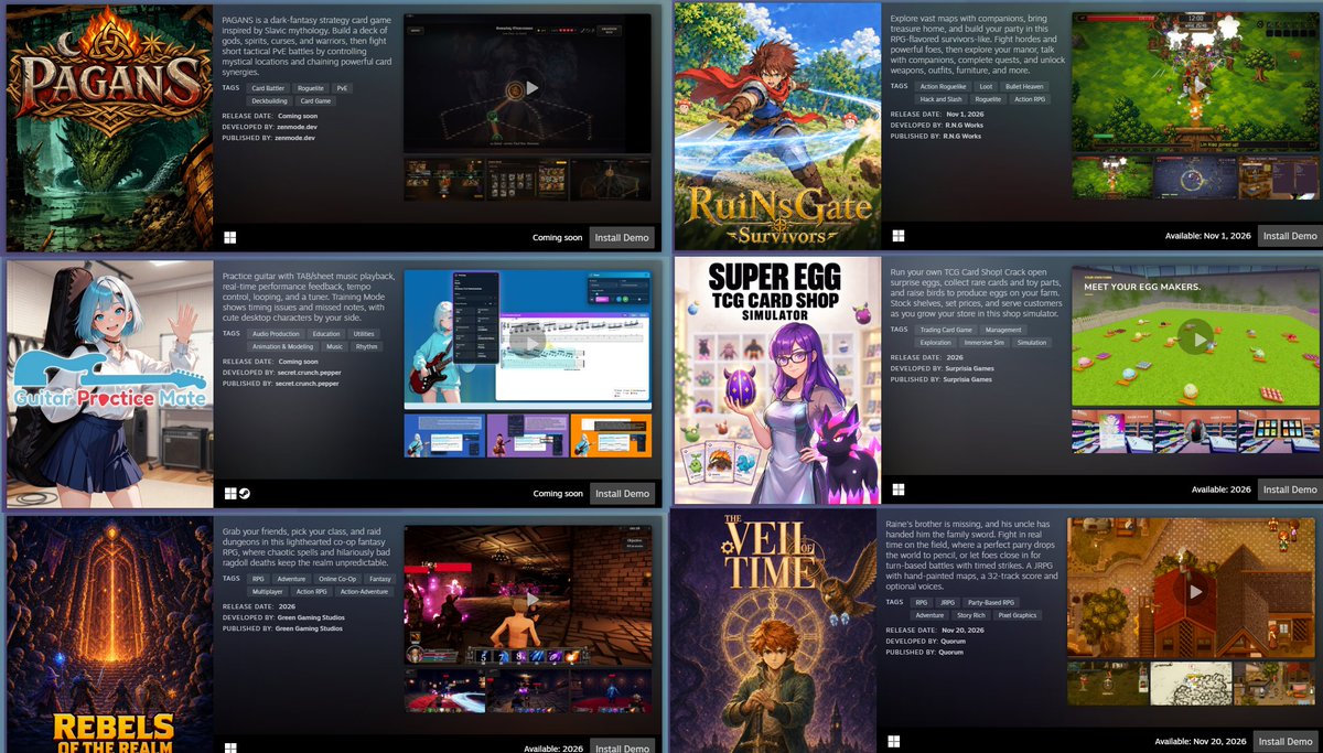 ChamanthaPlays's tweet photo. i am so tired of the slop i am so tired of seeing awful AI on steam i need you AI losers out of the indie gamedev sphere like https://t.co/Gq58nkPx5j