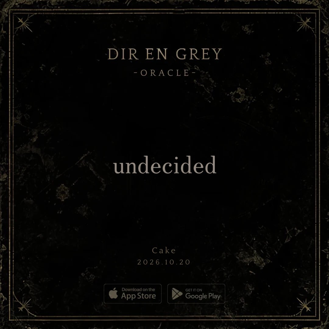 cakeinblue's tweet photo. 今日の答えは 「undecided」 から届いた。
#DIRENGREY #DIRENGREYORACLE https://t.co/XVov8ZcRy2