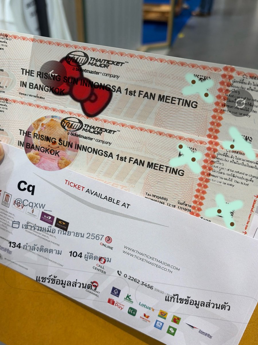 Cqxw__'s tweet photo. ขอบคุณร้านที่คอยอัพเดทบัตรให้ตลอดค่ะ กดได้2ที่ติด ได้บัตรไปหาอินองศาแล้ว #reviewTixBuddies @TixBuddies3 https://t.co/Q9EGoO6ImO