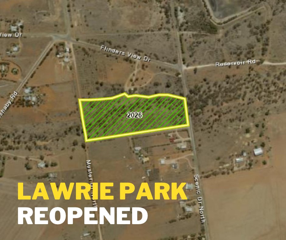 PPRCSA's tweet photo. LAWRIE PARK REOPENED
We are pleased to advise that Lawrie Park has now reopened to the public following the recent prescribed burn undertaken by the Department for Environment and Water.
While the park is open, visitors are reminded to take care when using the area. https://t.co/zDaM3diton