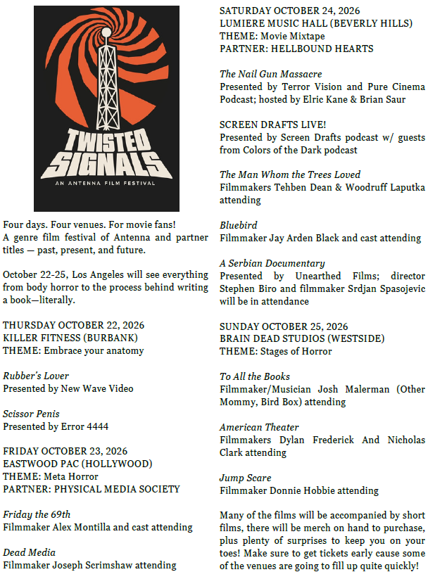 TPMAMagazine's tweet photo. Are you keeping up with the New Transmissions from Antenna Releasing, the company co-owned by our editor-in-chief, Ryan Verrill (@disc_connected)? Right now, the Twisted Signals festival is happening in Los Angeles. Make sure to check it out! https://t.co/xPJtr99a9d