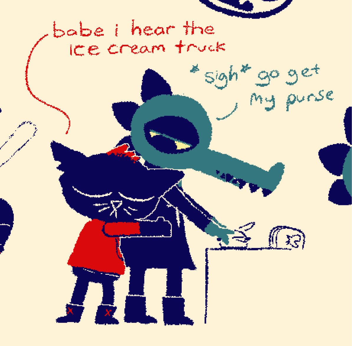 Elseera's tweet photo. so i've been playing night in the woods
#nitw #maebea https://t.co/TNDfoWMhYt