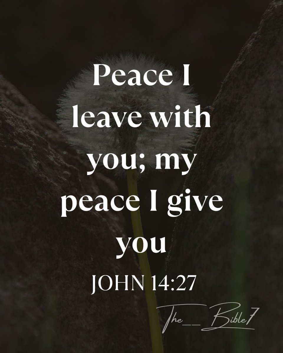 The__Bible7's tweet photo. John 14:27 https://t.co/fNMdf2e39u