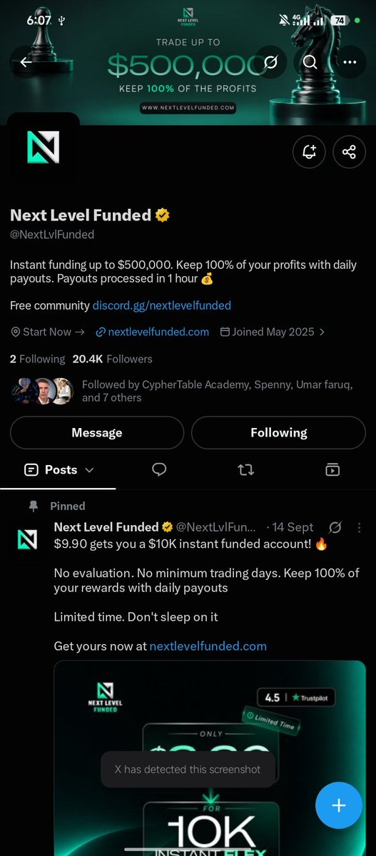 0xCypherData's tweet photo. @Abaridah1 @NextLvlFunded @SpencerNLF @josh_blizz0 @mozartofcrypt0 @Jasper_billionz 

Thanks for the opportunity man https://t.co/9yHxVX9oWA