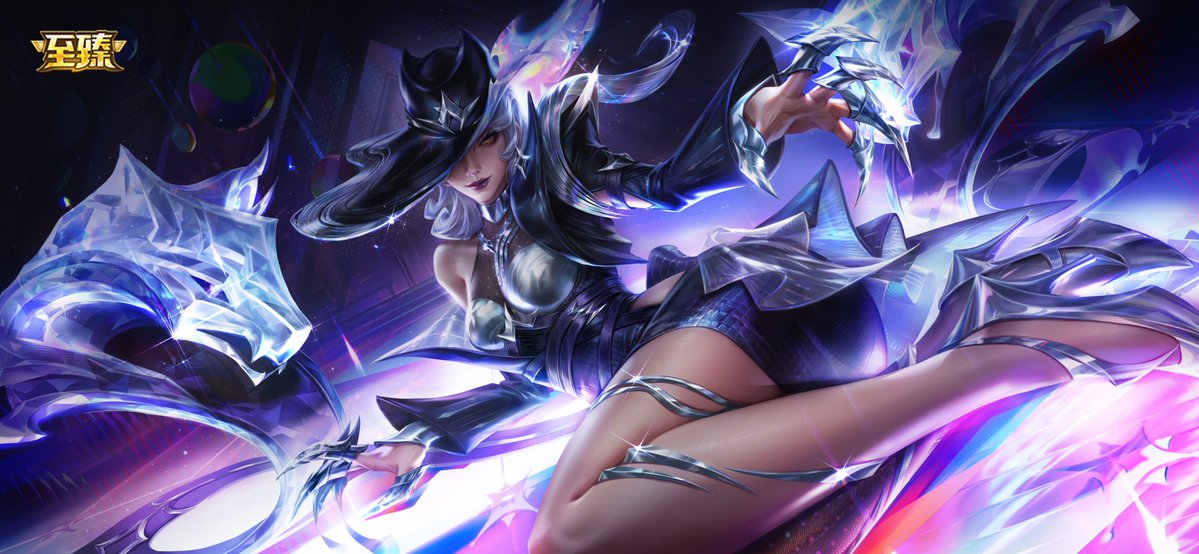 BessWisty's tweet photo. KDA Firestarter Prestige Evelynn Wild Rift Splash Art!!!! https://t.co/ryO6foBrjw