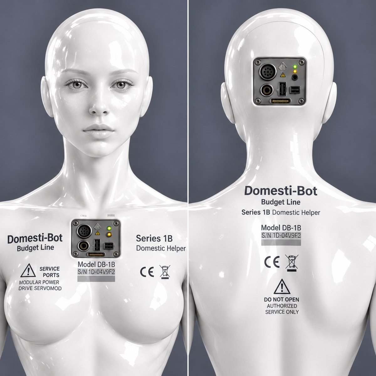 ASFRnet's tweet photo. A new line of androids I'm messing around with...the "Domesti-Bot" line...
#ASFR  #fembot #aifembot #gynoid #mechabare #robogirl #robotgirl https://t.co/1jFbdI75BO