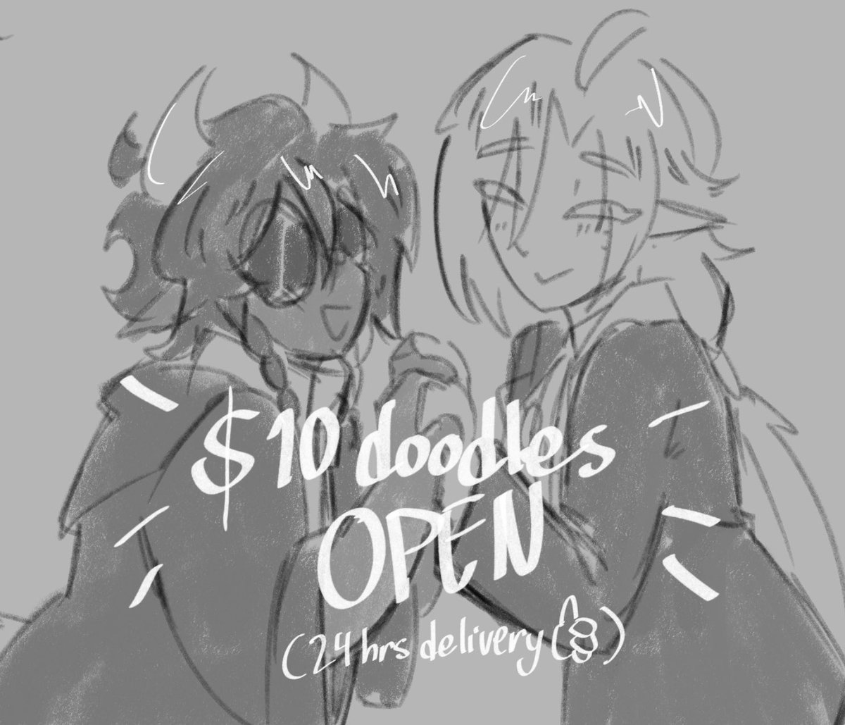 kaeviiapumpkin's tweet photo. ~24 HR DELIVERY DOODLE COMMS OPEN!! 
Available for a limited time, here’s some more details:
- 4 slots
- Up to 3 characters 
- Same day/24 hr delivery gurantee
- SFW only

Contact me via twitter dms or discord (kaelexir) if interested
#Commission #zzzoc #oc https://t.co/kHrWsu5PiQ