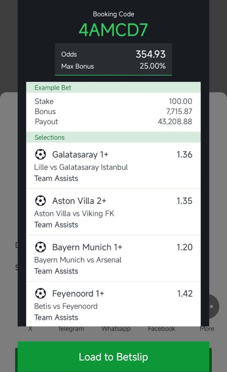 ayomide_wins's tweet photo. Today and Tomorrow Champions League ✅ ✅ 

Play Team assists🔥💥

Sportybet code 👉 4AMCD7 https://t.co/rXZIX8DYtF