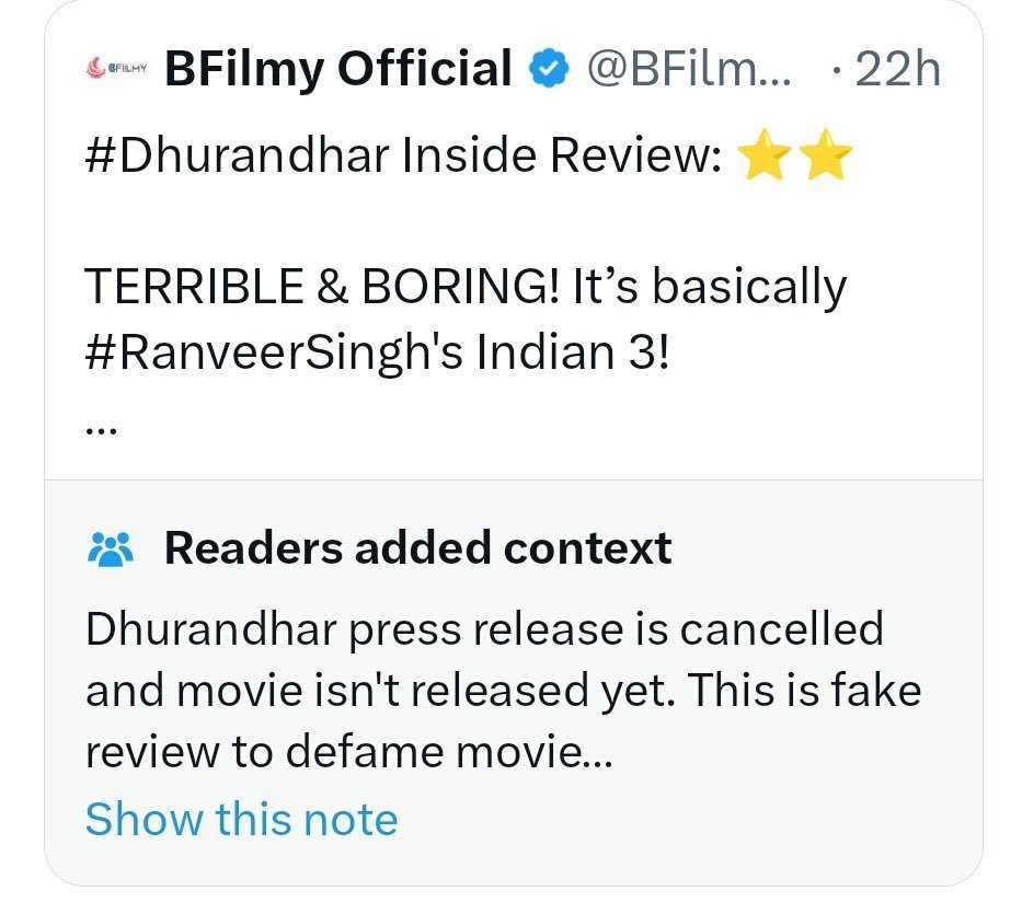 Ramoss04_'s tweet photo. @BFilmyTweets about Dhurandhar 

 - "TERRIBLE AND BORING"
-" RANVEER SINGH'S INDIAN3"

Brought "Ram Setu" in the first first part of Ramayana where Sita haran is the end 😭😭😭 https://t.co/hCwOPTBWGk