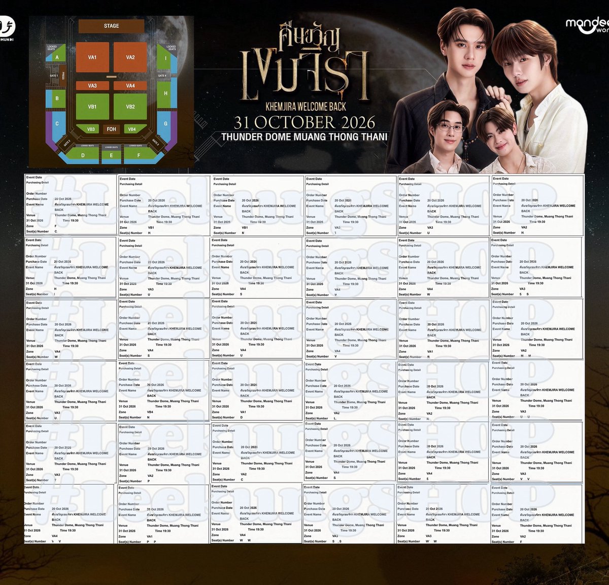 leekungshop's tweet photo. เขมจิราต้องรอดตลอดกาลKHEMJIRA FOREVER  🕯️
✨ทั้งหมด 45 ใบ✨
˚ ༘♡ 2900 = 41 🎫
˚ ༘♡ 2500 =  3  🎫
˚ ༘♡ 1900  =  1  🎫
🎟️รีวิวกดบัตร #LeekungSHOP
🙇🏻‍♂️ขอบคุณลูกค้ามากครับ ❌Not for sale.❌
#เขมจิราต้องรอดตลอดกาลSeries 
#KhemjiraForeverTheSeries https://t.co/TB2toOD2bv