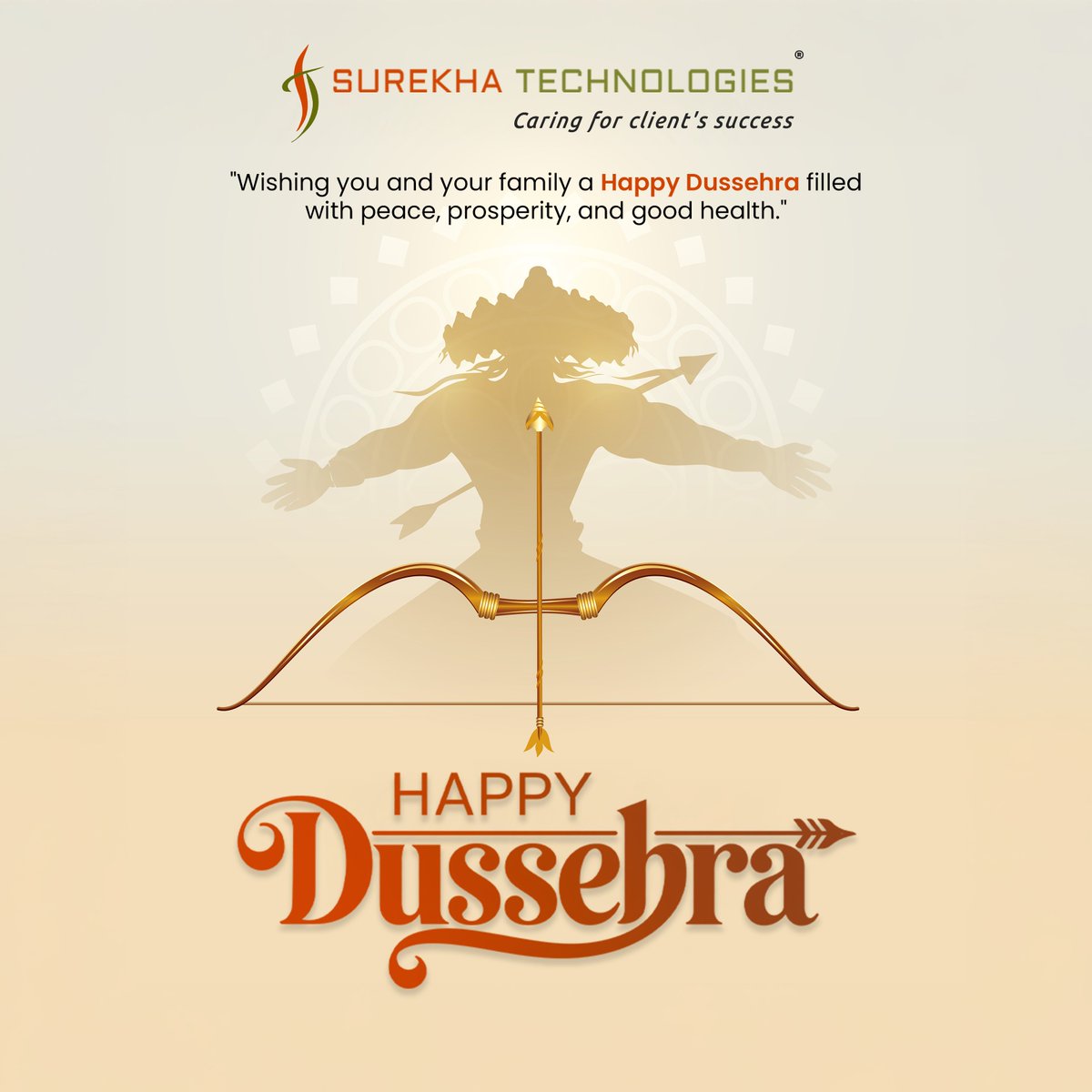 surekhatech's tweet photo. 𝐆𝐨𝐨𝐝 𝐨𝐯𝐞𝐫 𝐞𝐯𝐢𝐥, 𝐭𝐫𝐮𝐭𝐡 𝐨𝐯𝐞𝐫 𝐟𝐚𝐥𝐬𝐞𝐡𝐨𝐨𝐝!

Wishing everyone a joyful Dussehra filled with courage, positivity &amp; new beginnings.

#HappyDussehra #Dussehra #Vijayadashami #GoodOverEvil #FestiveGreetings #SurekhaTechnologies #SurekhaTech #STPL https://t.co/Kx4VIjzR2V
