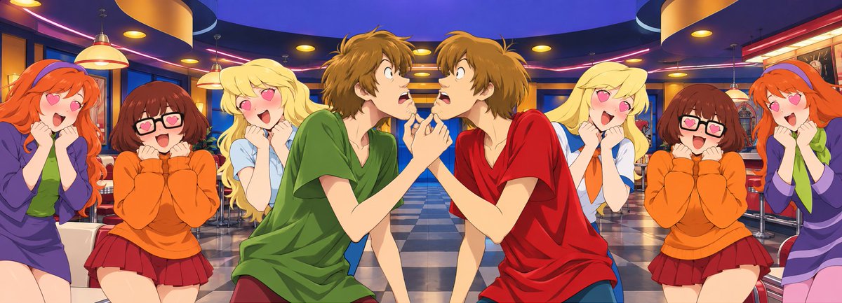 marcas1998game1's tweet photo. #gender_change #Scooby_Doo #Scoobydoo #Shaggy #daphne #velma https://t.co/XsWoUMq6ux