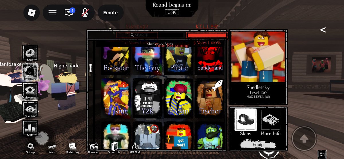 Lamtheopz's tweet photo. I didn’t see anyone talking about this but in the new update TBB survivor skins got added again as badge skins . https://t.co/axIBDdQmOM