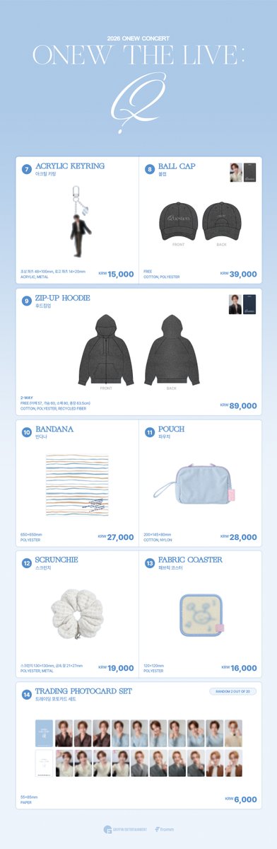 fromm_store's tweet photo. 2026 #온유 #ONEW CONCERT [ONEW THE LIVE : Q] MD SALES OPEN 🎉

🔗현장 수령 | https://t.co/yMGdF8AEYn
🔗택배 배송 | https://t.co/w0ADyt3WcN

🩵 5만원 이상 구매 시, 5종 중 1종 랜덤 증정
🩵 10만원 이상 구매 시, 5종 중 2종 랜덤 증정
🩵 15만원 이상 구매 시, 5종 중 3종 랜덤 증정
🩵 20만원 이상 구매 시, 5종 중 4종 랜덤 증정
🩵 25만원 이상 구매 시, 5종 1세트 증정

📆 ~ 10.26 23:59 (KST)

@ONEW_GRIFFIN