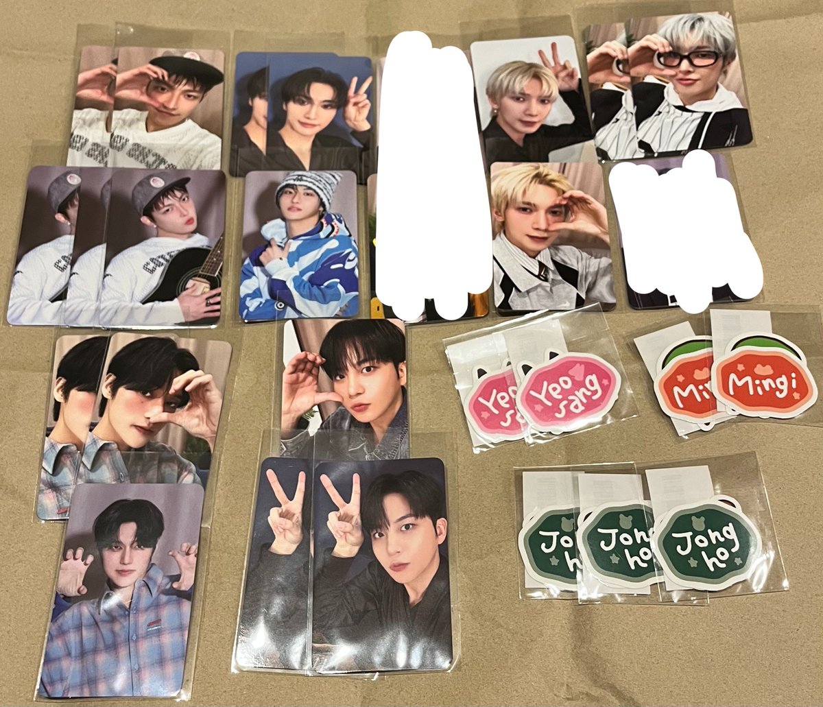 yy_y8nn's tweet photo. 交換 ATEEZ オンライン FC くじ 

【譲】画像 ホンジュン ソンファ ユノ ヨサン ミンギ ウヨン ジョンホ

【求】 サン ステッカー トレカ

トレカはB、もしくは過去のもの何でも検討いたしますのでお気軽にお声掛けください！まとめてのお取引も大歓迎です🙇🏻‍♀️

郵送交換希望 #ATEEZ交換 https://t.co/E0GjzOwZIc