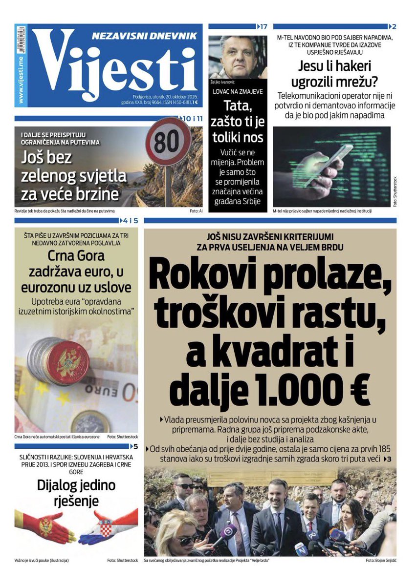 adicerimagic's tweet photo. Last week, 🇭🇷 shared its position and showed its leverage over 🇲🇪's 🇪🇺 membership bid.

In Podgorica this has, of course, been met with disbelief and emotional reactions. But the government has not responded with escalation. Instead, calmly, it signalled that it had understood the message and is willing to move forward. Some friendly member states have offered to mediate.

Bottom line: if 🇲🇪 believes that finalising the 🇪🇺 accession process and becoming a member is achievable, while 🇭🇷 understands that it can win a neighbour and a partner in the 🇪🇺, then solutions are possible: ones in which neither 🇭🇷 nor 🇲🇪 loses all, and both win some.

For #Montenegro's daily #Vijesti, on 🇲🇪🇭🇷 and the lessons from 🇭🇷🇸🇮.